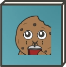 A cookie drinking a softdrink - Cookie Twitch Emote
