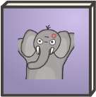 Comic elephant raising his arms in anger – Discord-Emote