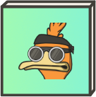 Comic Bird with sun glasses. "really" look on the face - Twitch-Emote