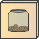 Comic Cookie Jar with a few cookies in it - Twitch Badge for CocoaCoCi