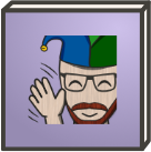 Comic Jester Face - Waving friendly - Twitch Emote for Bavarian Jester