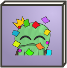 Comic Cthulhu with confetti cheering and hyping – Cthulhu Twitch-Emote