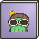 Comic Cthulhu with sunglasses wearing an old pilot hat – Cthulhu Twitch-Emote